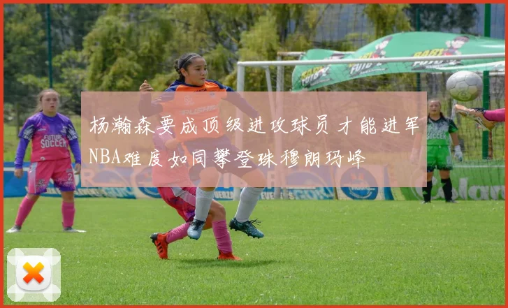 杨瀚森要成顶级进攻球员才能进军NBA难度如同攀登珠穆朗玛峰